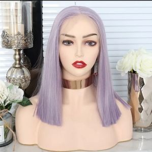 13×6 synthetic lace front wig pastel goth rave edm